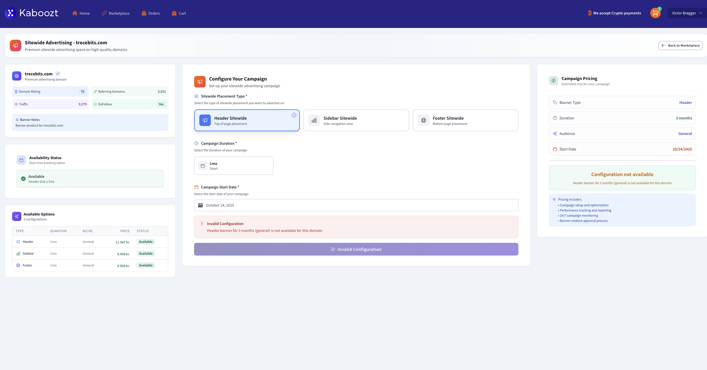 Banner Configuration